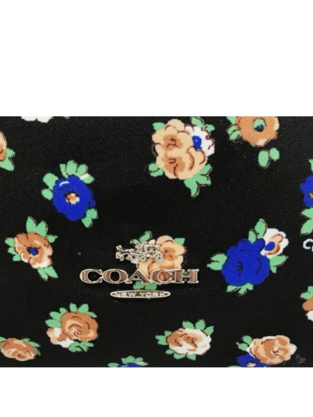 Coach Black Floral Backpack with Blue and Pink Accents - Picture 5 of 14
